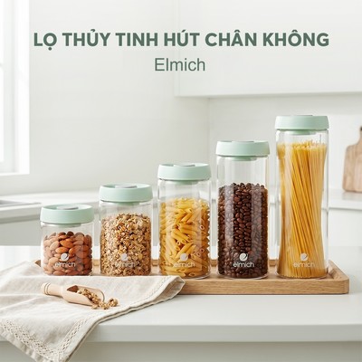 Lọ thủy tinh hút chân không Elmich
