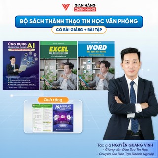 Combo 3 Sách Ứng Dụng AI, Sách Excel Và Sách Word - Ứng Dụng Văn Phòng Từ Cơ Bản Đến Nâng Cao