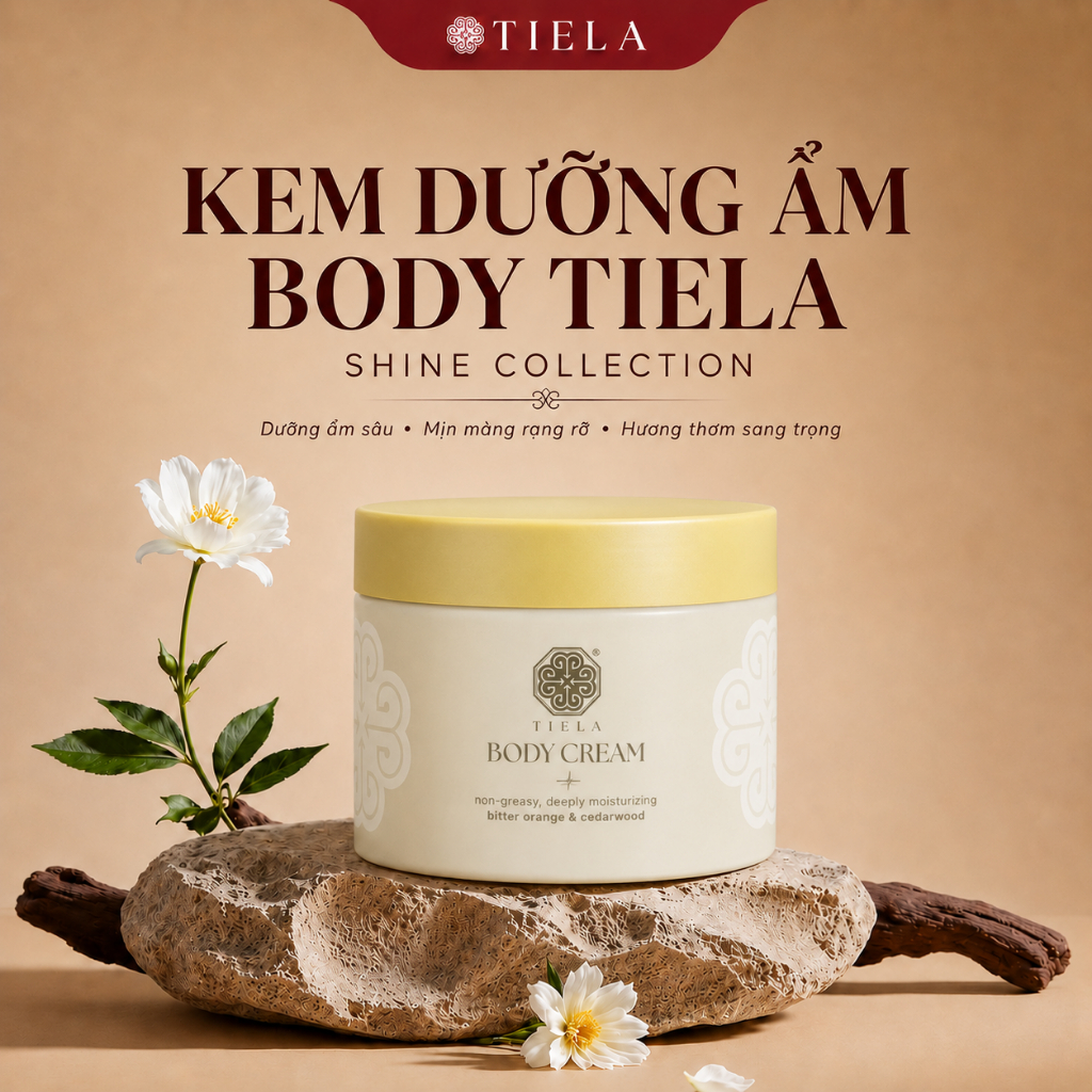 [TIELA] Kem Dưỡng Ẩm Body TIELA Shine Collection - Hương Bitter Orange & Cedarwood, Dưỡng Da Mềm Mịn