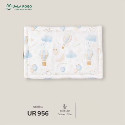 Gối cho bé Ualarogo sơ sinh vải bông Cotton co giãn mềm mại nâng đỡ vùng đầu UR 956