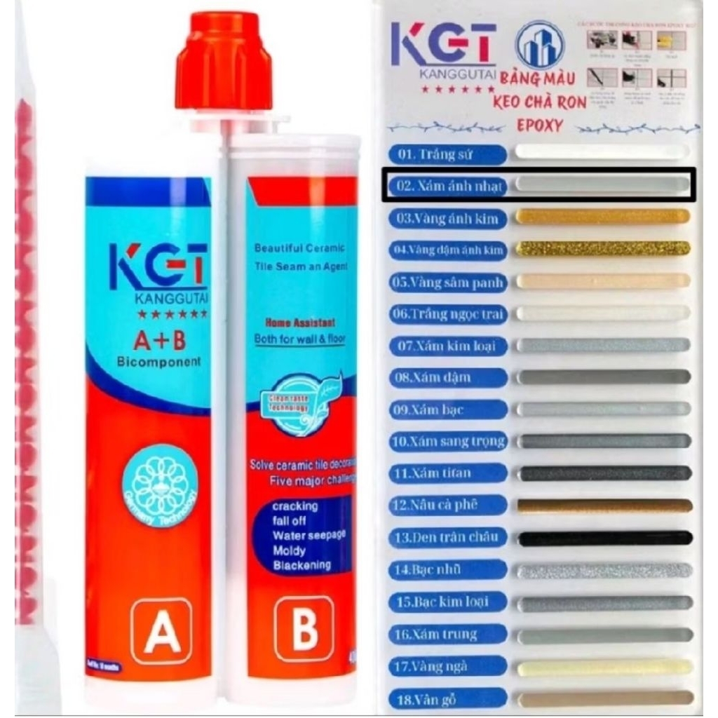 keo chà ron 2 thành phần KGT