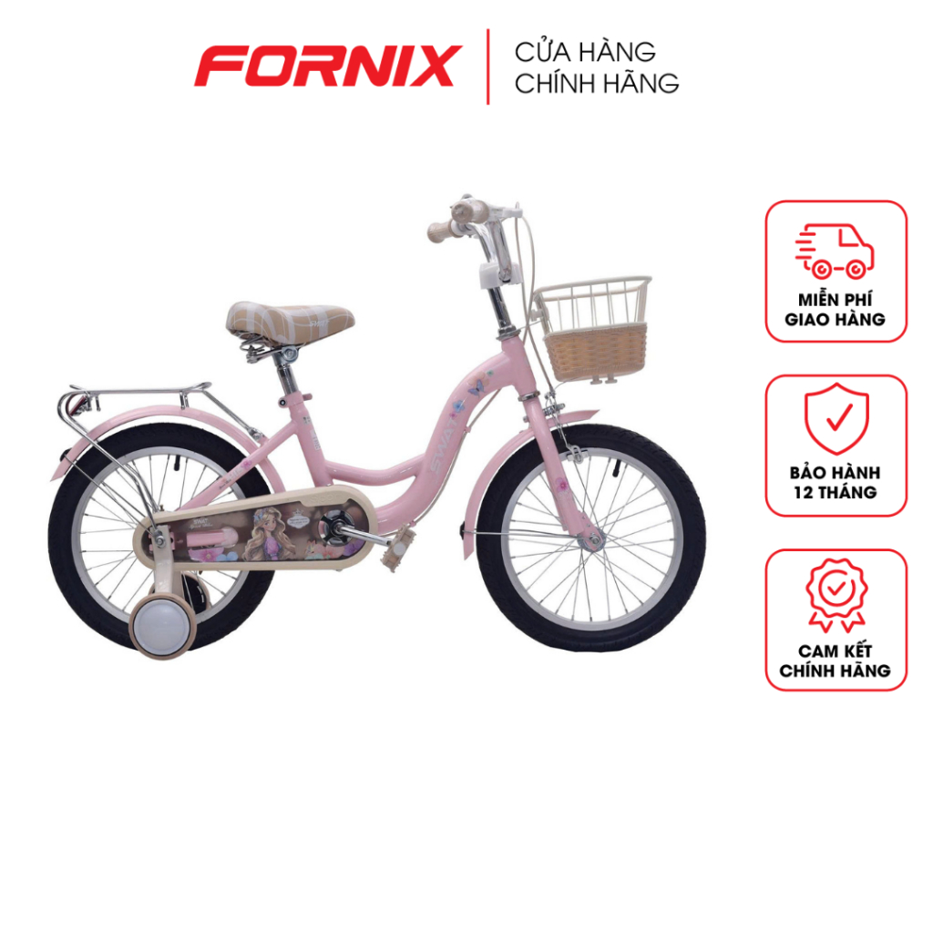 Xe Đạp Trẻ Em Dành Cho Bé Gái SWAT ZN16 - FORNIX - Vòng Bánh 16"