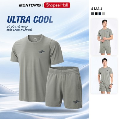 Bộ Quần Áo Nam MENTORIS, Bộ Thể Thao Vải Ultra Cool Siêu Co GIãn,Thoáng Khí,Form Tôn Dáng MABT26S012