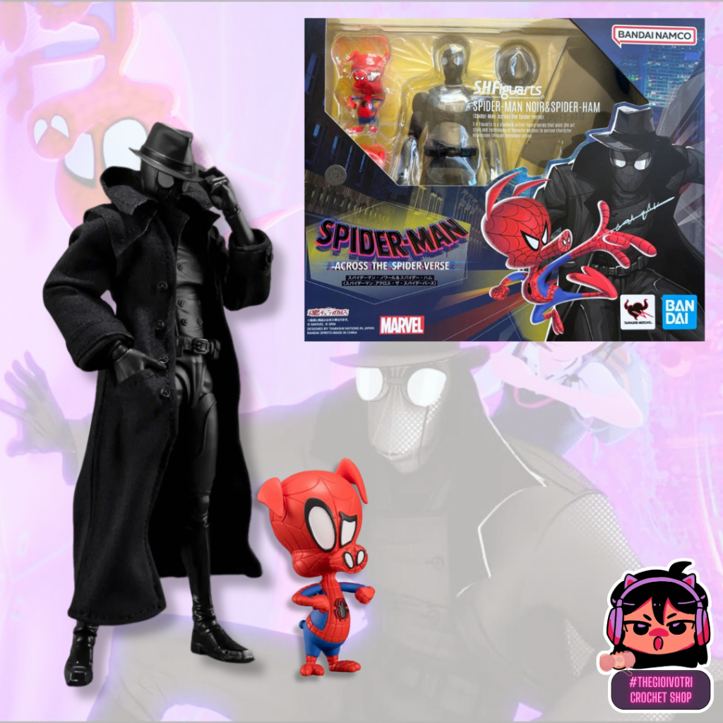 SHF BANDAI (AUTHENTIC) HIGH QUALITY ACTION FIGURE "SCARLET NOIR  - SPIDERMAN INTO SPIDER-VERSE" (2ND