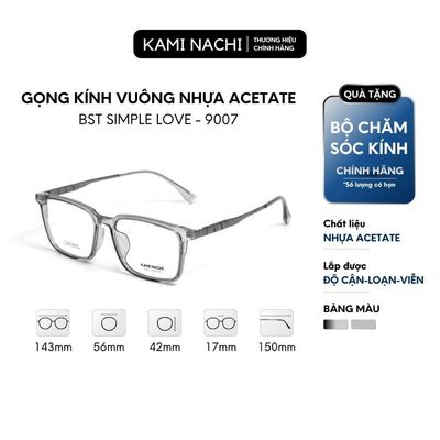 Kính thời trang dáng vuông, chất liệu Acetate phiên bản Lễ Tình Nhân - Simple Love mã 9007 KAMI NACHI
