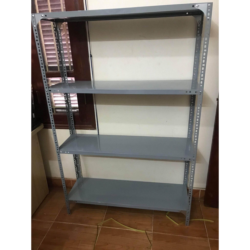 Kệ Sắt V Lỗ Toàn Phát: Dài 120cm x Rộng 30cm x 2,3,4,5,6 Tầng Kệ Kho Chịu Lực Cao, Sơn Tĩnh Điện