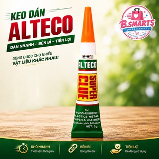 Combo Tuýp Keo Dán Đa Chất Liệu Super Glue Alteco 2g Siêu Dính, Chai Keo Dán Đa Năng Chuyên Dụng