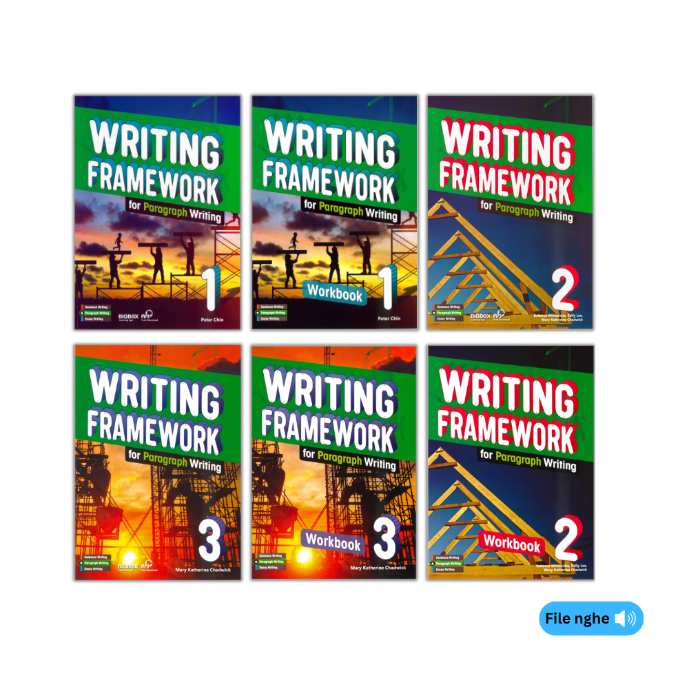 Sách - Writing Framework for Paragraph Writing - Level 1,2,3 - Bản in laser kèm file nghe