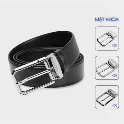 Thắt Lưng Nam Da Bò Nappa Đầu Khóa Kim Hiện Đại M2