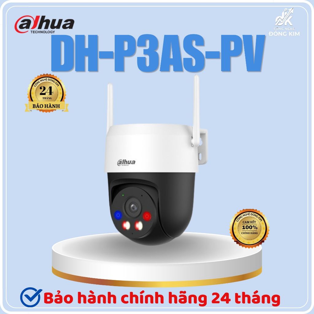 Camera IP DAHUA DH-P3AS-PV 3mp còi hú cảnh báo. đàm thoại. chính hãng