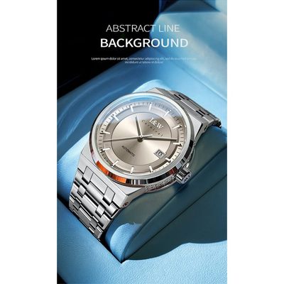 Đồng hồ nam chính hãng I&W CARNIVAL 612G-T4 Kính sapphire,Chống nước 50m,Máy cơ (Automatic),dây kim loại mạ vàng
