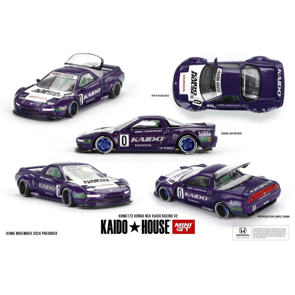 Miniverse - Xe mô hình Kaido House KHMG173 Honda NSX Kaido Racing V2 Màu tím