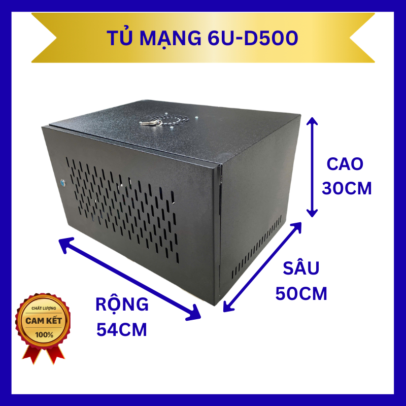 Tủ mạng, tủ rack 6u sâu 500