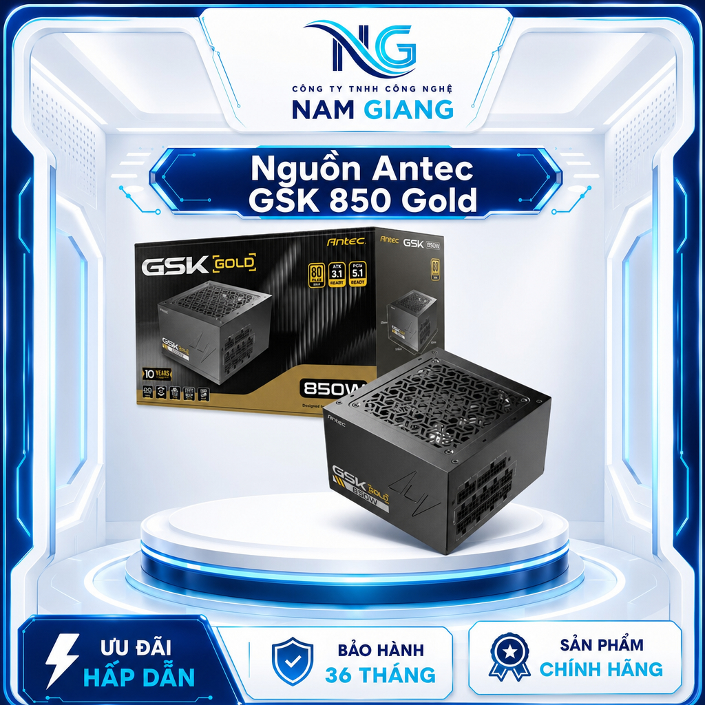 Nguồn máy tính Antec GSK850 EC 850W 80 Plus Gold