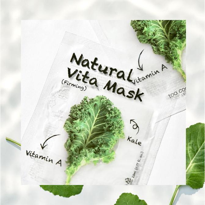 [Quà tặng không bán] MẶT NẠ TOO COOL FOR SCHOOL NATURAL VITA MASK (CẢI - FIRMING)