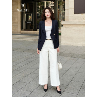 [Walenty] Quần dài nữ ống đứng form chuẩn tôn dáng, vải cotton cao cấp ít nhăn dễ phối đồ