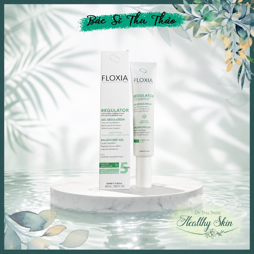 [40mL] GEL DƯỠNG ẨM CHO DA DẦU MỤN BALANCING FLOXIA GEL REGULATEUR