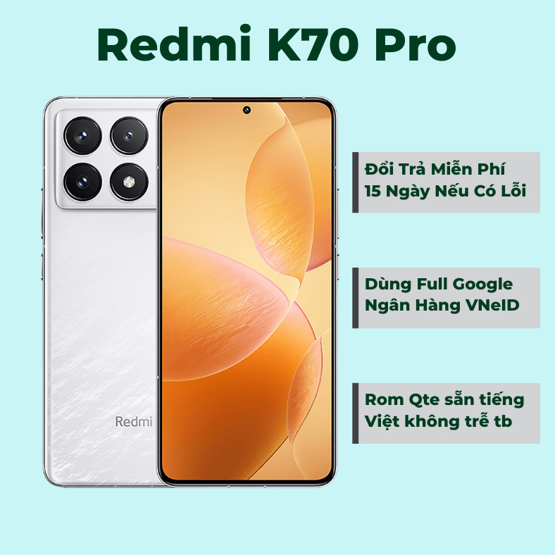 [Máy Cũ] Điện Thoại Xiaomi Redmi K70 Pro (SPX) - Chip Snapdragon 8 Gen 3 - Màn Oled 120 Hz