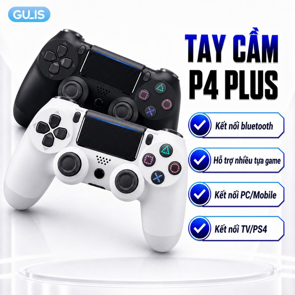 Tay cầm chơi game P41 Plus, Tay cầm chơi game fifa online 4 không dây và có dây, tương thích pc Guli