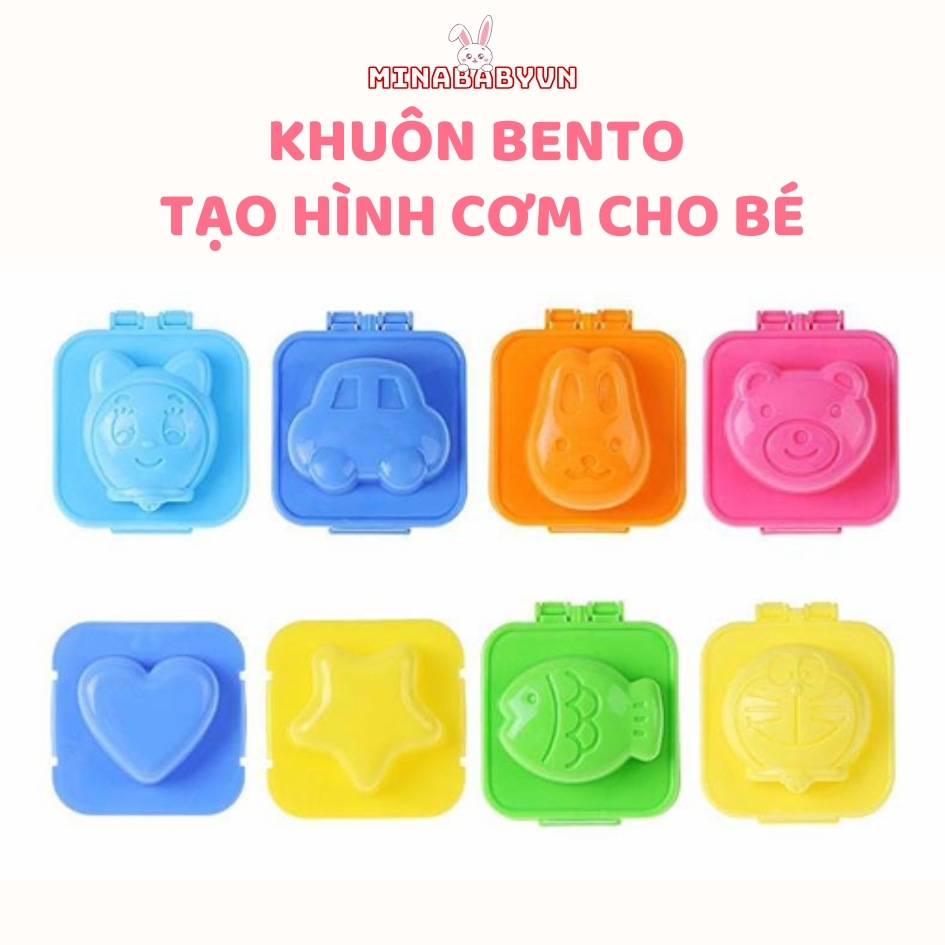 Khuôn Cơm Bento Tạo Hình Cơm, Khuôn Làm Bánh Đậu Hũ Non Nhiều Hình Thù Cho Bé Ăn Dặm