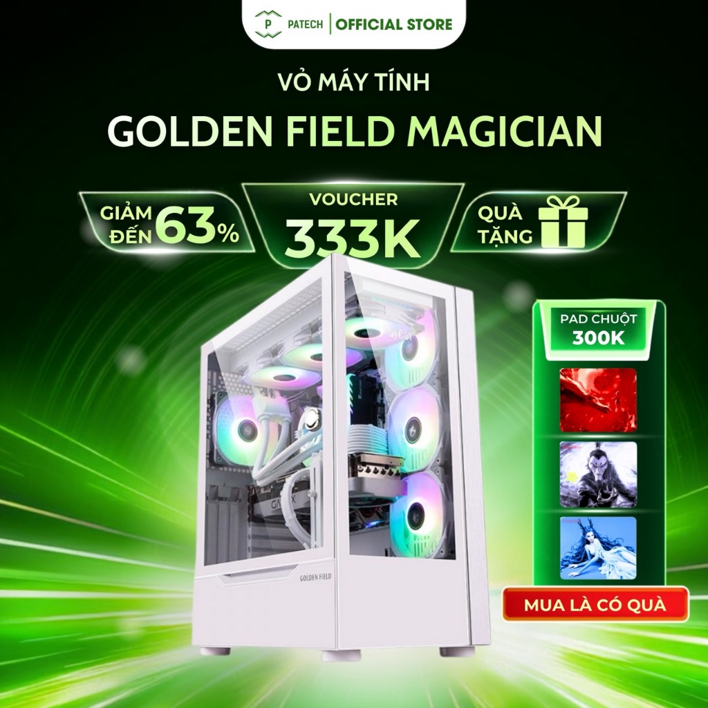 Vỏ máy tính Golden Field Magician dành cho PC Gaming, Mod Case, Case Server
