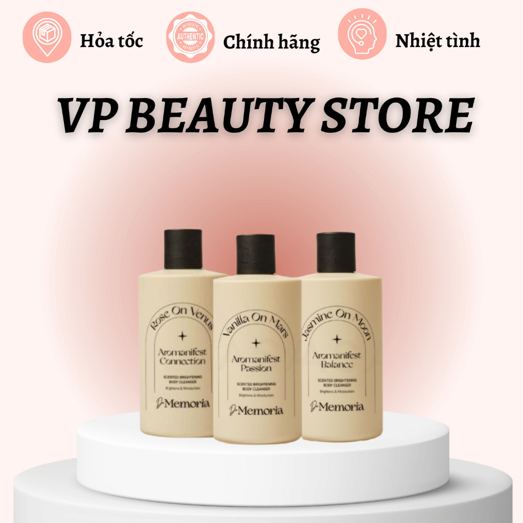 Sữa Tắm Trắng Da Lưu Hương Lâu - De Memoria Scented Brightening Body Cleanser 300ml