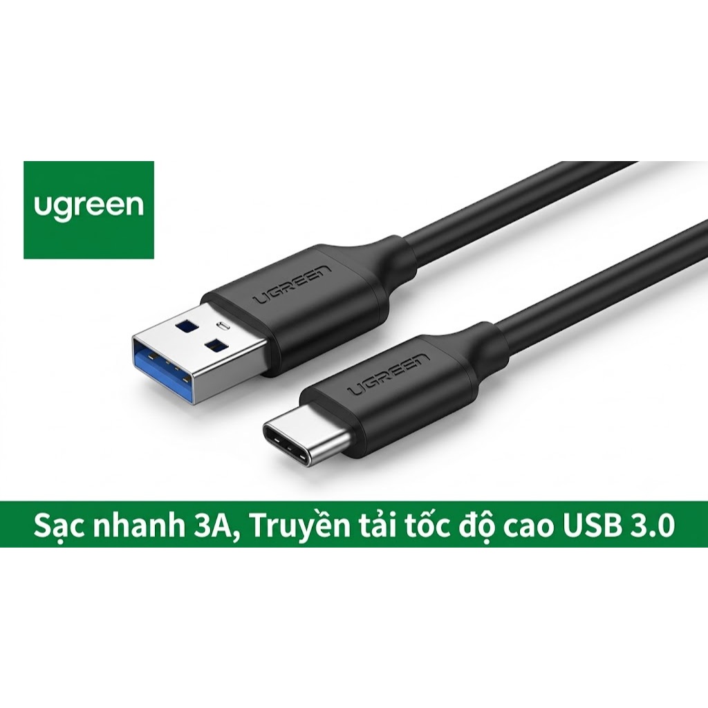 Cáp USB C to USB A 3.0 Ugreen 20882 US184 (Sạc & truyền dữ liệu 5Gbps) Dài 1M