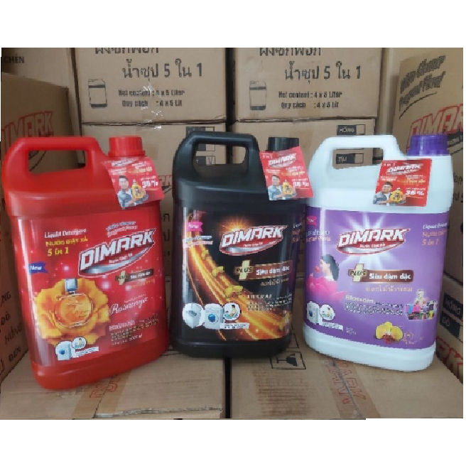 Nước giặt  xả 5 in 1 Dimark can 5kg