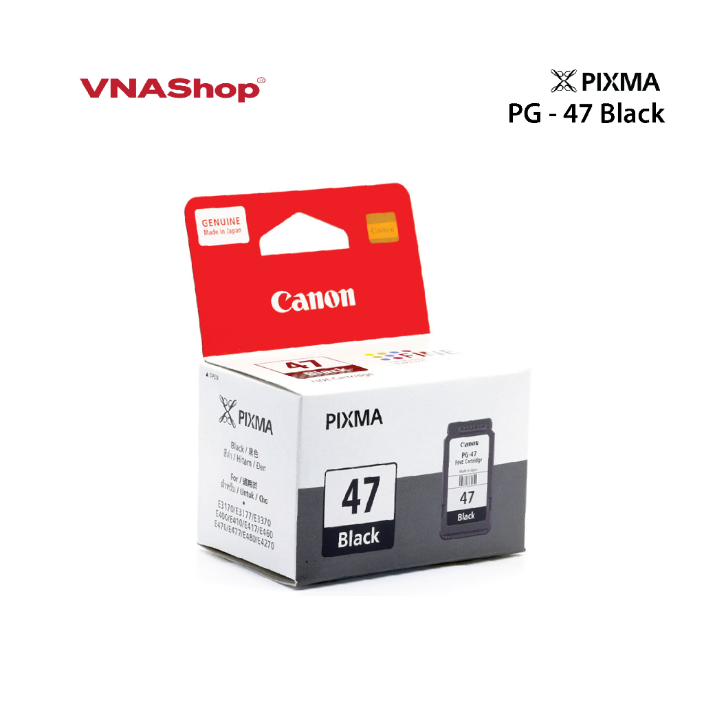 Hộp mực Canon PG-47 (đen), CL-57 (màu) Chính Hãng – Dùng cho Canon E410