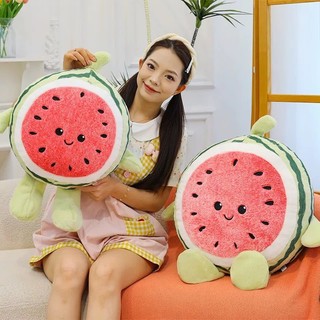 Gấu Bông Dưa Hấu Tròn Vui Vẻ - Thú Nhồi Bông Hình Quả Dưa Hấu Gấu Bông Hama
