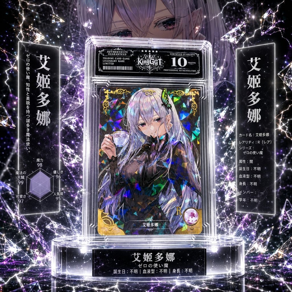 Thẻ Grading 10 nữ Anime Echidna từ Re Zero chinh hang KAIYOU Gem Mint NF9 25