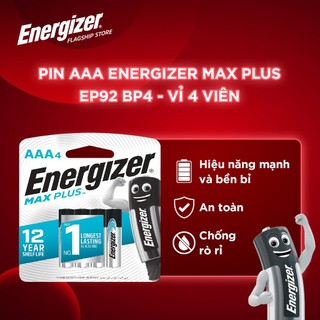Pin AAA Energizer Max Plus EP92 BP4 - Vỉ 4 Viên