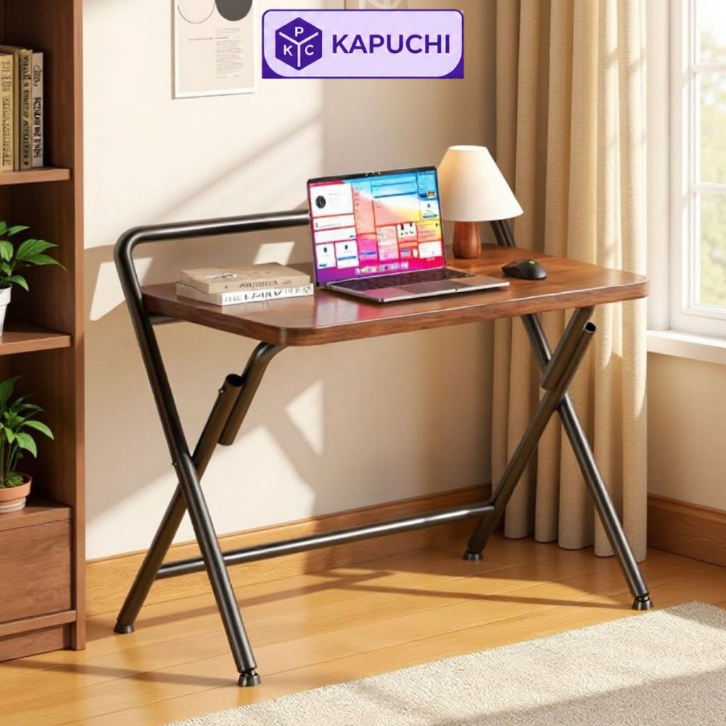 Bàn làm việc gấp gọn tiện ích khung sắt chắc chắn thương hiệu KAPUCHI - GM139