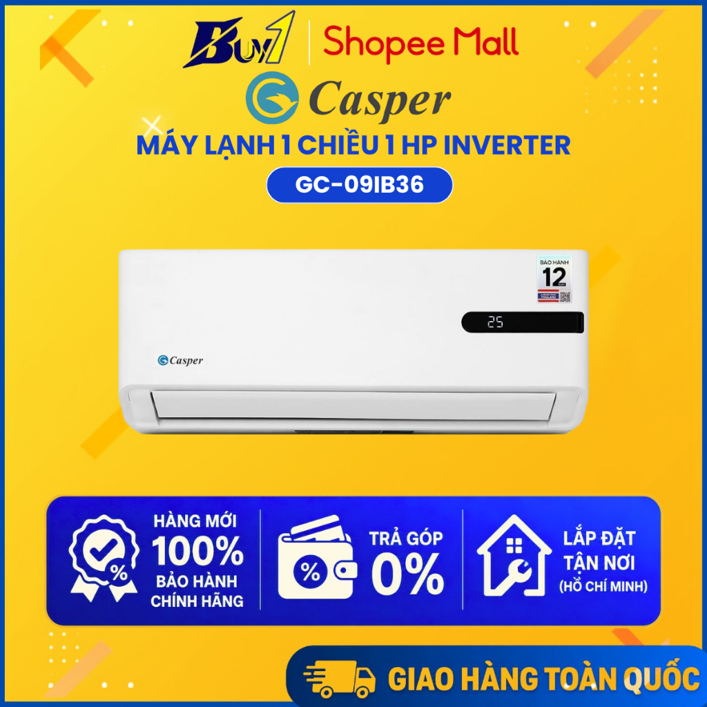GC-09IB36 - Máy lạnh Casper Inverter 1 HP GC-09IB36 - Hàng chính hãng