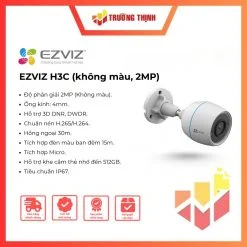 Camera Wifi Ezviz CS-H3C Không Màu (CS-H3C-R100-1K2WF)