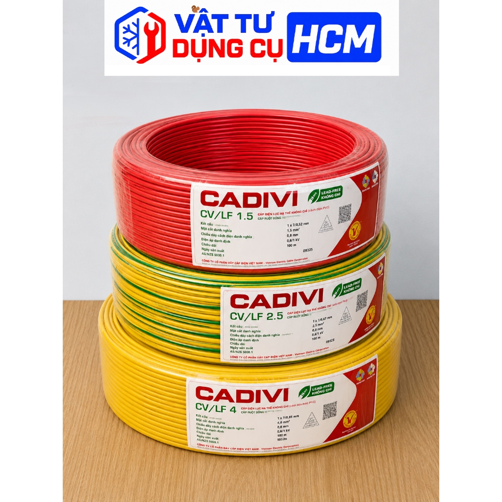Dây điện cadivi 1 lõi 4.0 10m,30m,50m