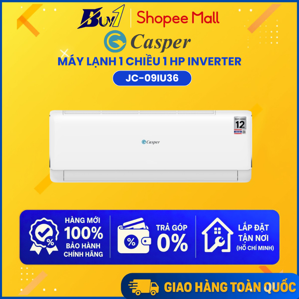 JC-09IU36 - Máy lạnh Casper Inverter 1 HP JC-09IU36 - Hàng chính hãng