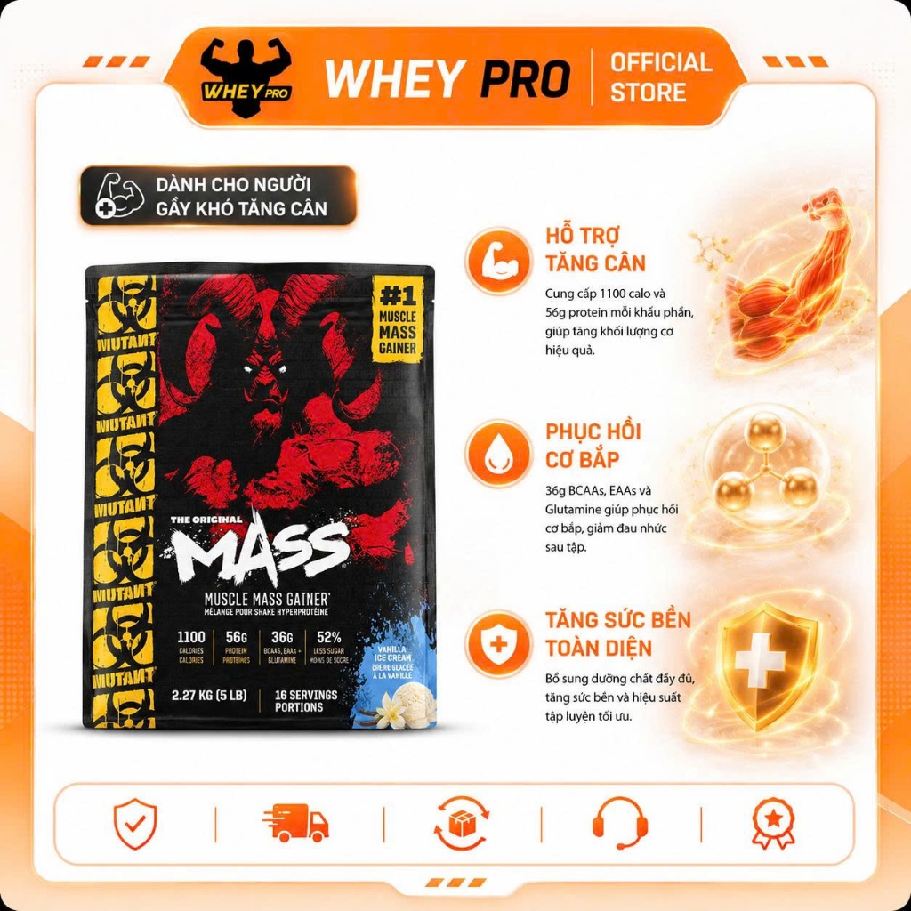 Mutant Mass 5lbs Thực Phẩm Bổ Sung Hằng Ngày