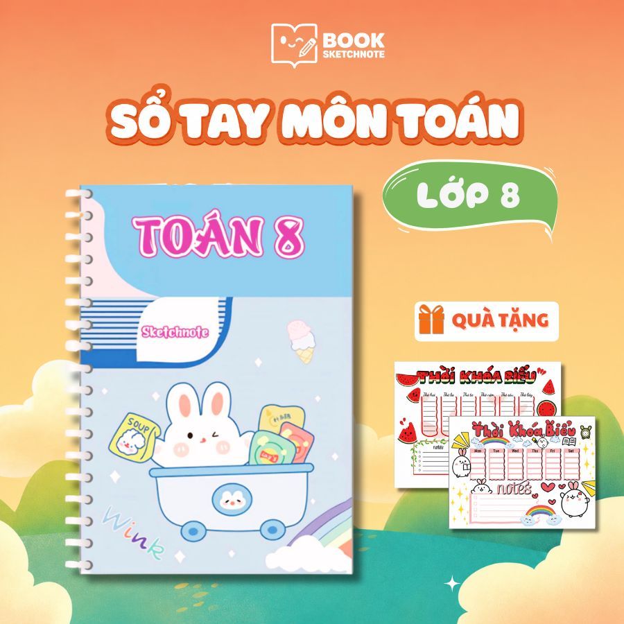Sổ Tay Học Giỏi Toán Lớp 8 Sketchnote | Tổng Hợp Kiến Thức Toán Lớp 8 | Tài Liệu Ôn Tập Toán THCS