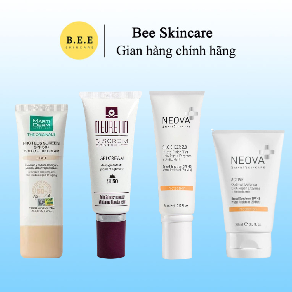 (SIZE THỬ) Kem chống nắng Martiderm Light, Neretin, Neova Bee Skincare