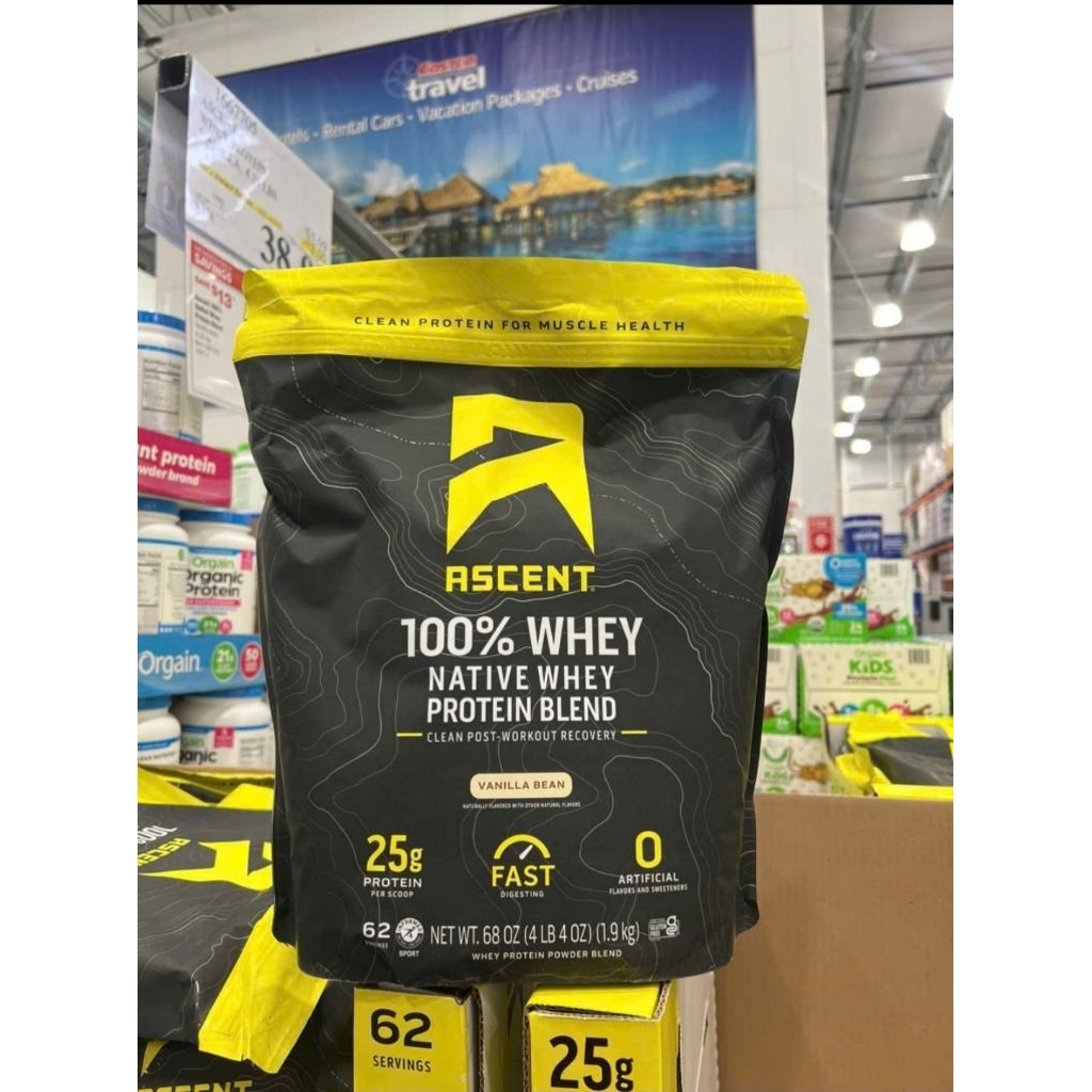 Ascent 100% Whey Nguyên Chất Vị Vani Bổ Sung Protein. [1.9kg].chinh hang my