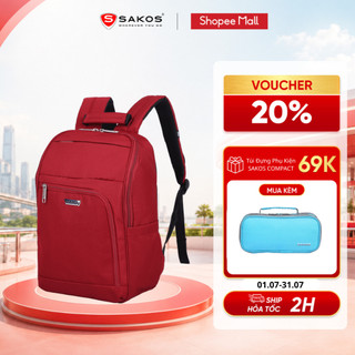 Balo laptop du lịch cao cấp sakos creative 14 inch thiết kế trẻ trung tối giản trượt nước vượt trội