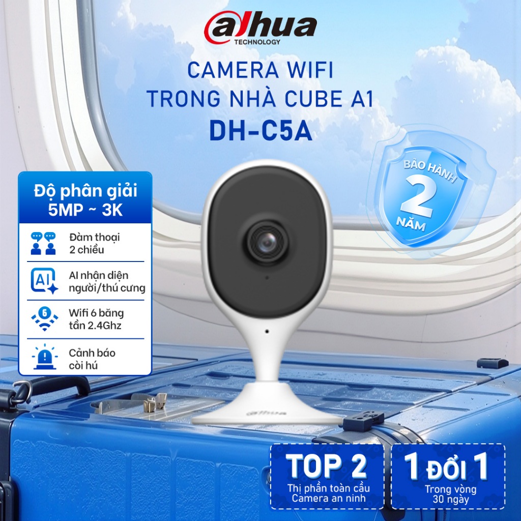 [ƯU ĐÃI LIVESTREAM] Camera Wifi Dahua Cube A1 3MP Đàm thoại 2 chiều , Đế nam châm tự hit, Giám Sát 2