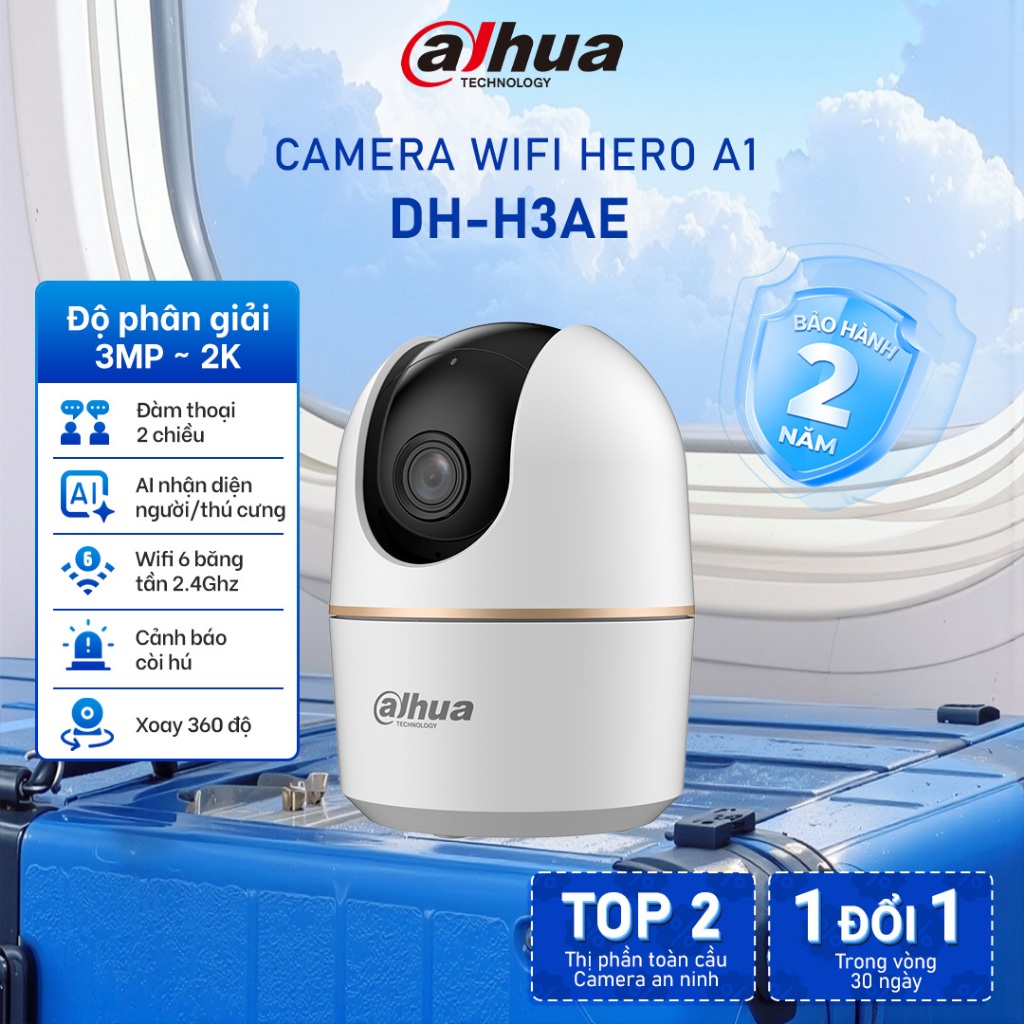 Camera Wifi Dahua Hero A1 3MP/5MP,Xoay 360 trong nhà, Đàm thoại 2 chiều ,Theo dõi chuyển động  H3AE/