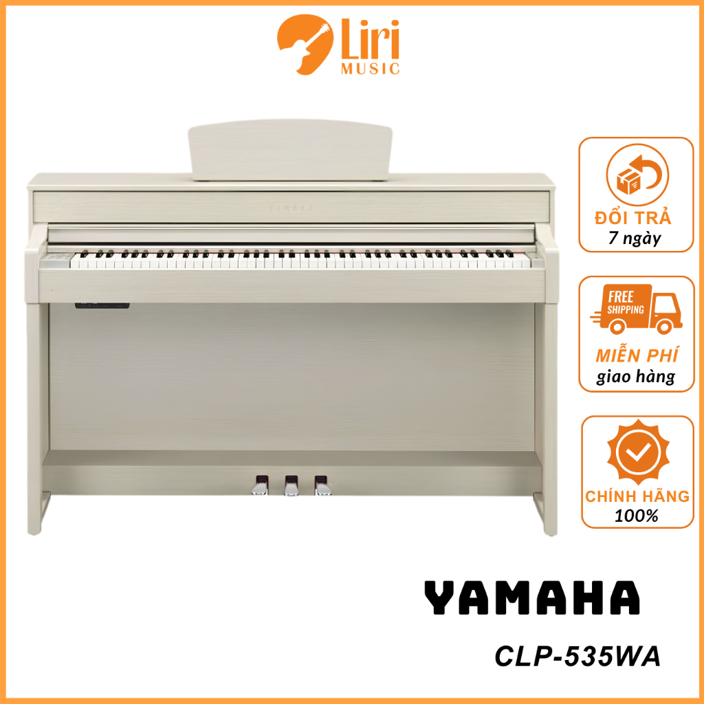 [LikeNew] Đàn piano Yamaha CLP-535Wa - Trắng kem cực đẹp- Liri Music