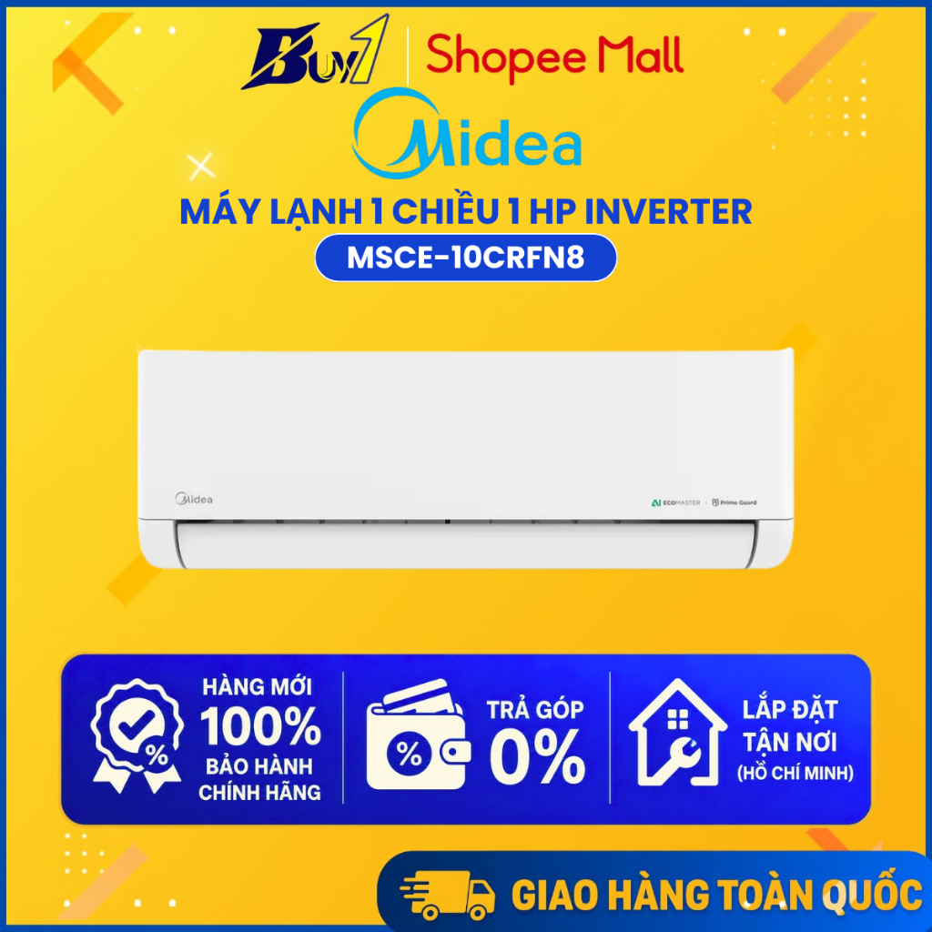 MSCE-10CRFN8 - Máy lạnh Midea Inverter 1 HP MSCE-10CRFN8 - Hàng Chính Hãng