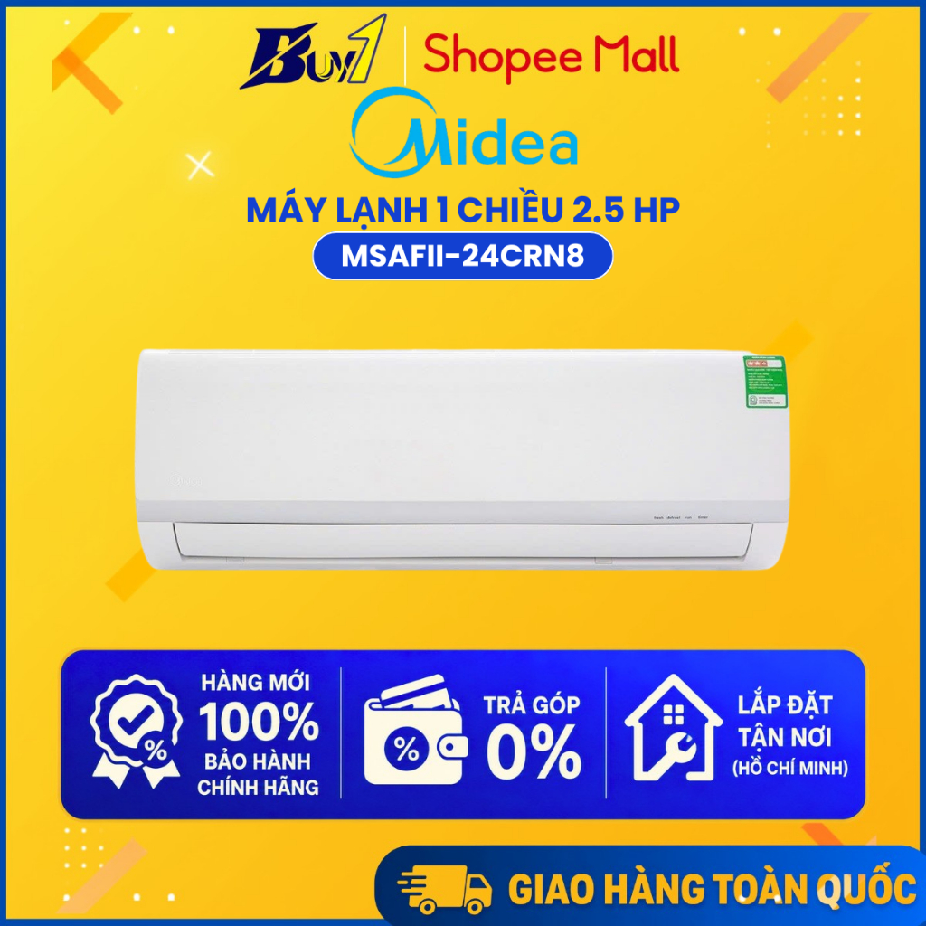 MSAFII-24CRN8 - Điều hòa Midea 1 chiều 24.000Btu MSAFII-24CRN8 - Hàng Chính Hãng