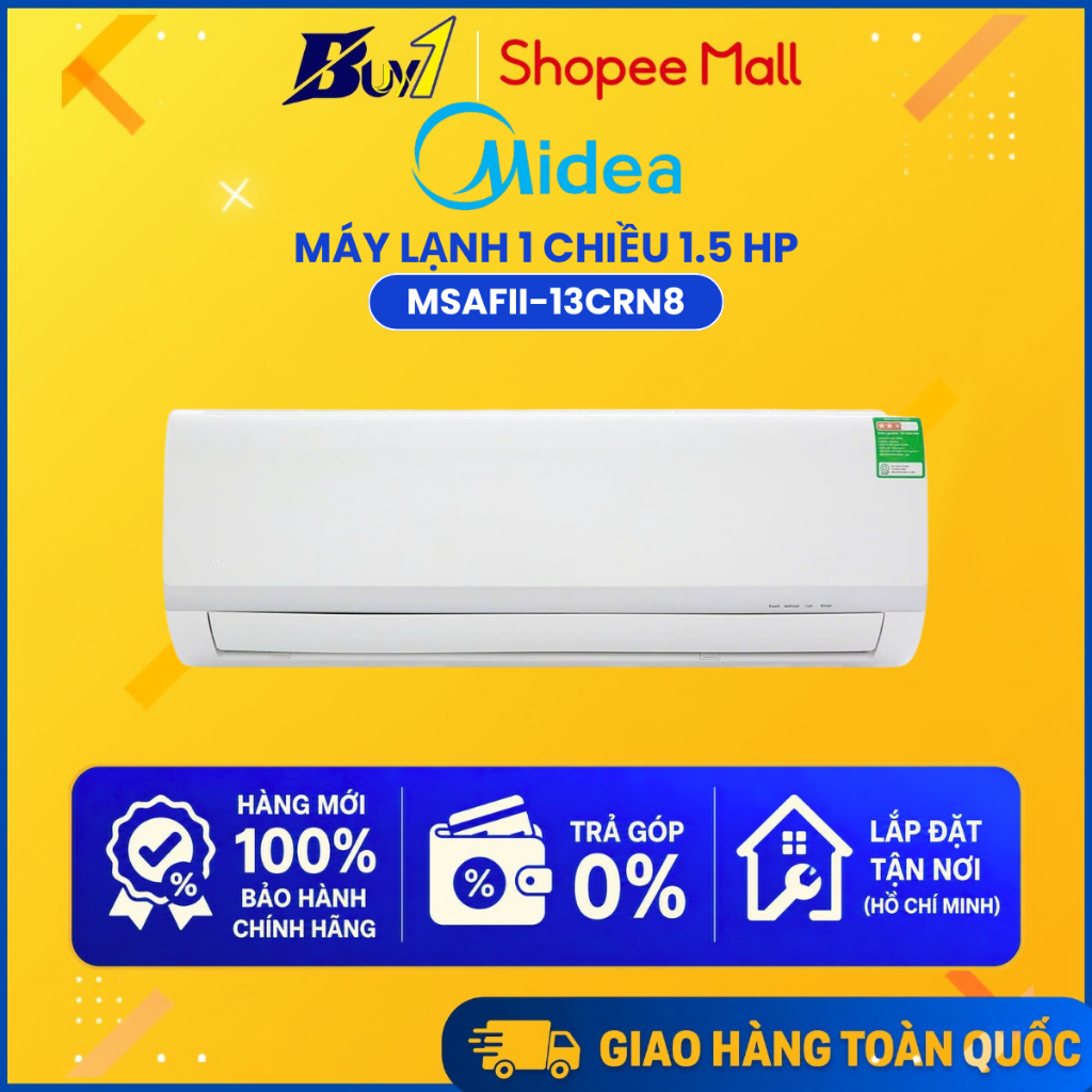MSAFII-13CRN8 - Máy lạnh Midea 1.5 HP MSAFII-13CRN8 - Hàng Chính Hãng