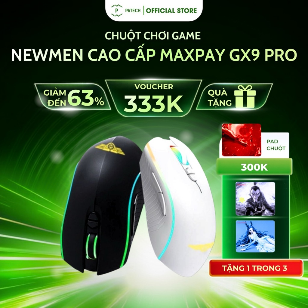 CHUỘT CHƠI GAME NEWMEN CAO CẤP MAXPAY GX9 PRO