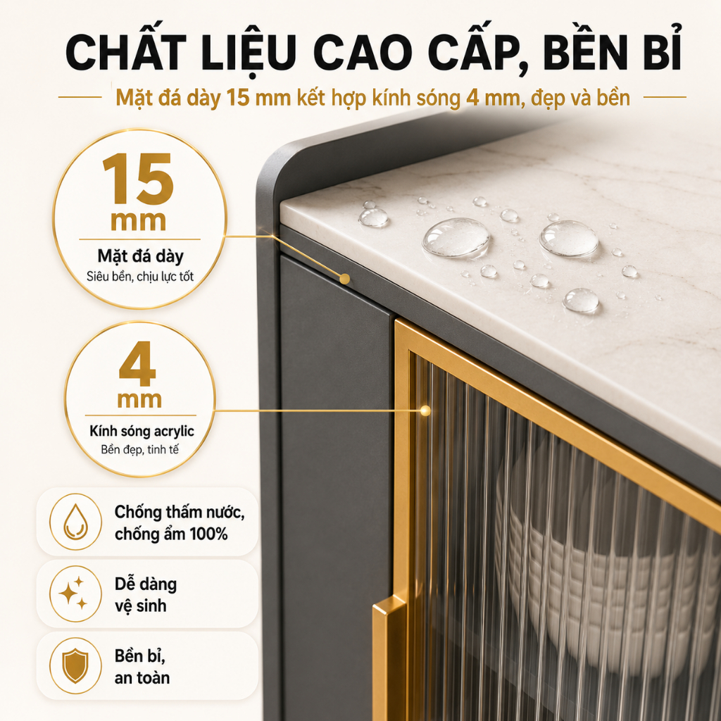 Tủ Buffet Đa Năng Cao Cấp Sang Trọng Hiện Đại Dung Tích Lớn Có Ngăn Kéo Chân Cao Tinh Tế | BigBuy360 - bigbuy360.vn